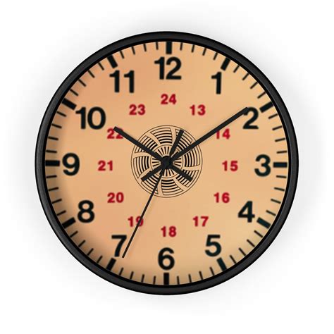 9pm 24 hour clock|24 hour military wall clock.
